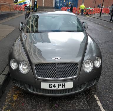 UK Number Plate 64 PH