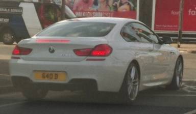 UK Number Plate 640 D
