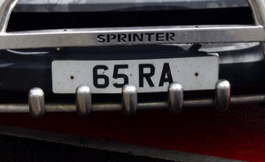 UK Number Plate 65 RA