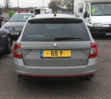 UK Number Plate 65 Y