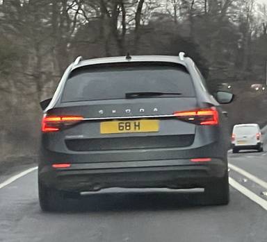 UK Number Plate 68 H