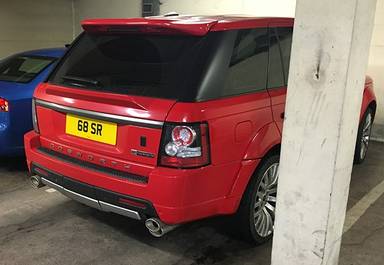 UK Number Plate 68 SR
