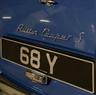UK Number Plate 68 Y