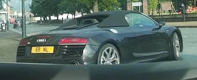 UK Number Plate 69 NL on a 2022 Yellow Lamborghini
