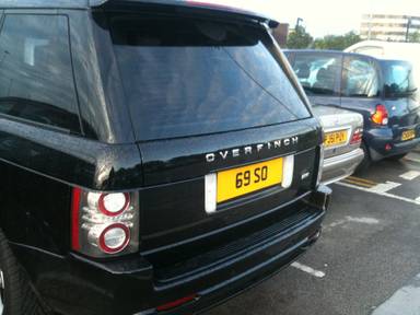 UK Number Plate 69 SO