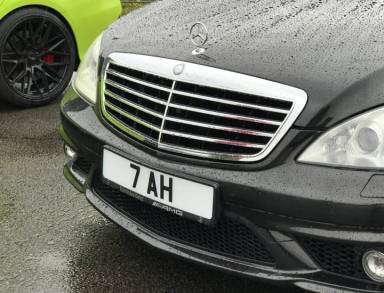 UK Number Plate 7 AH on a 2008 Black Mercedes