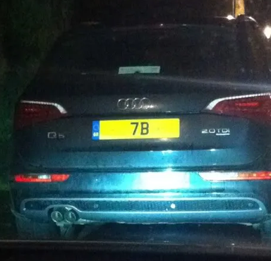 UK Number Plate 7 B