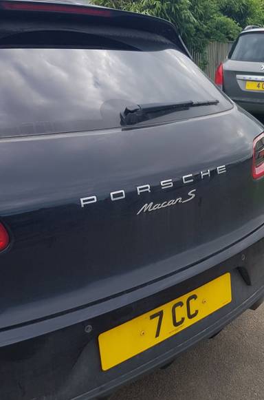 UK Number Plate 7 CC