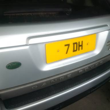 UK Number Plate 7 DH