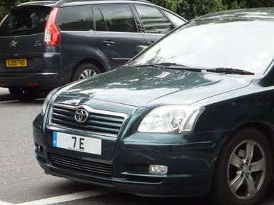 UK Number Plate 7 E