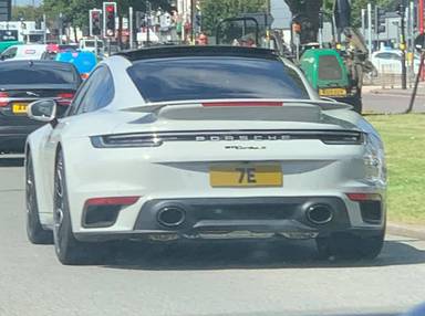 UK Number Plate 7 E