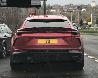 UK Number Plate 7 G