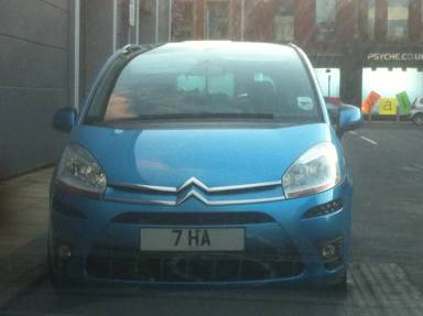 UK Number Plate 7 HA