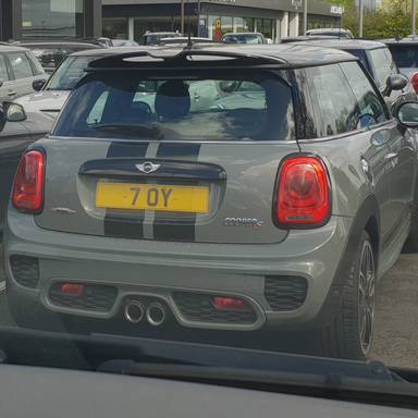 UK Number Plate 7 OY