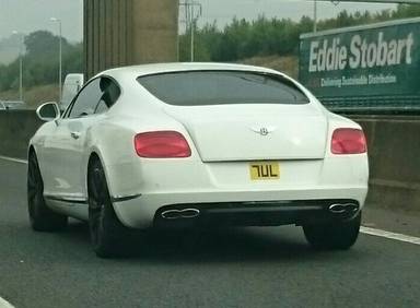 UK Number Plate 7 UL