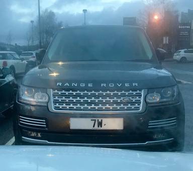 UK Number Plate 7 W