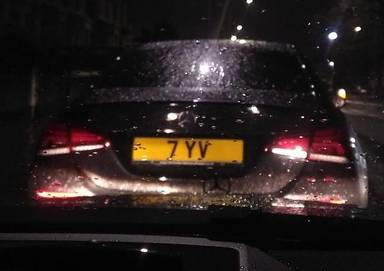 UK Number Plate 7 YV
