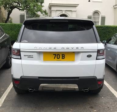 UK Number Plate 70 B