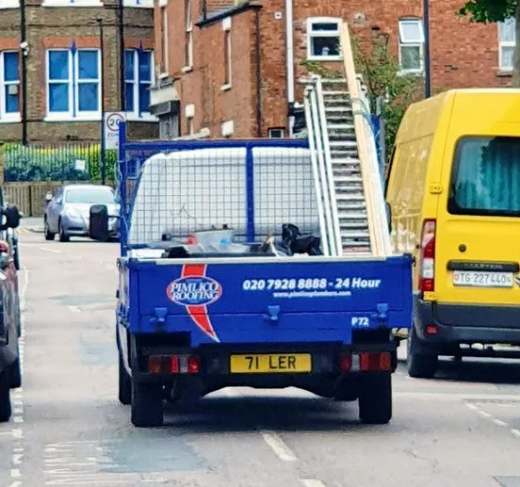71 LER number plate – Pimlico Plumbers