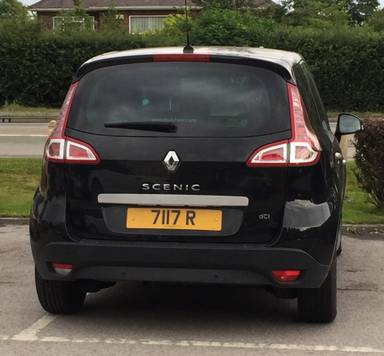 UK Number Plate 7117 R