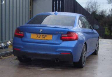 UK Number Plate 72 GP