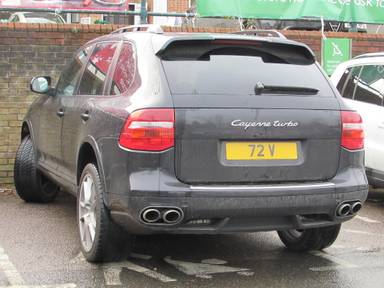 UK Number Plate 72 V