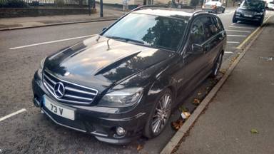UK Number Plate 73 V on a 2022 Black Audi