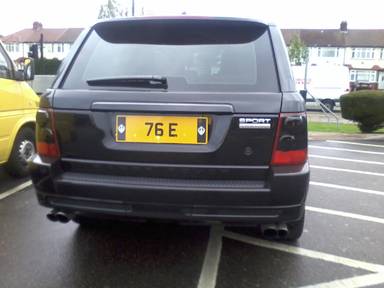 UK Number Plate 76 E