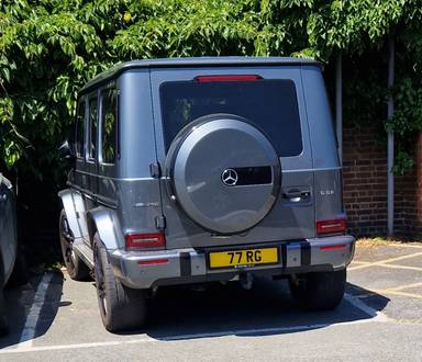 UK Number Plate 77 RG