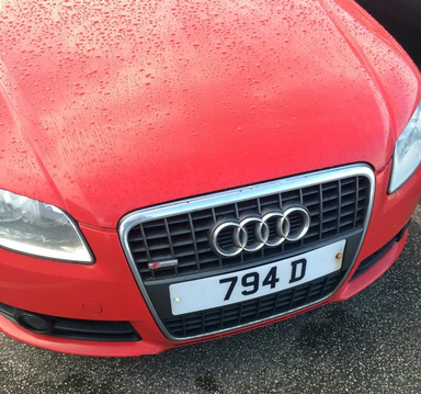 UK Number Plate 794 D