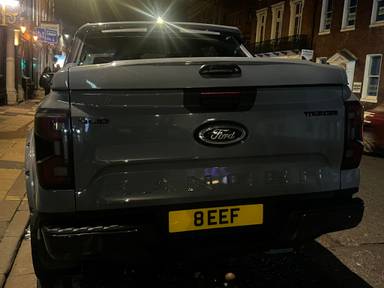UK Number Plate 8 EEF on a 2024 Grey Ford Ranger Tremor Ecoblue 4x4 Auto