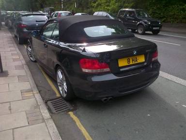 UK Number Plate 8 HA on a 2021 Black Mercedes-Benz