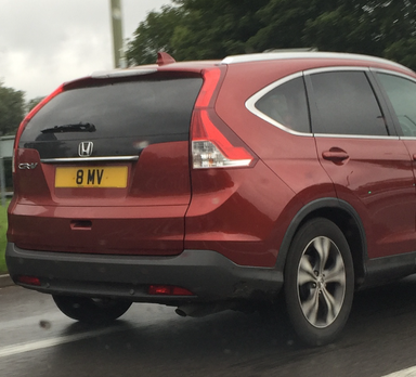 UK Number Plate 8 MV