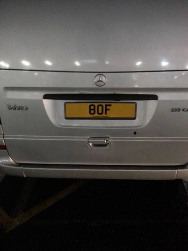 UK Number Plate 8 OF