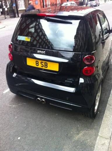 UK Number Plate 8 SB