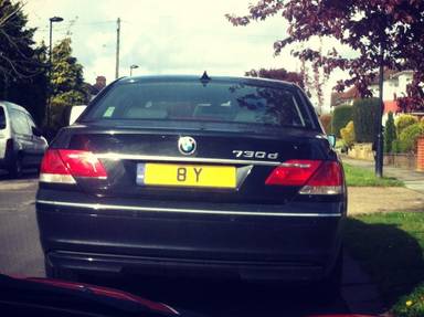 UK Number Plate 8 Y