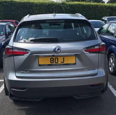 UK Number Plate 80 J