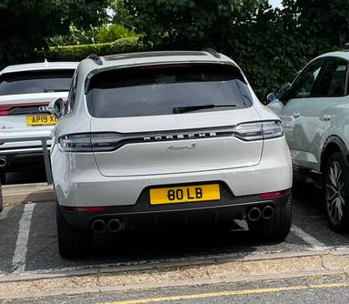 UK Number Plate 80 LB