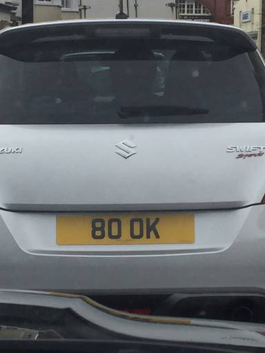UK Number Plate 80 OK