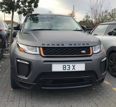 UK Number Plate 83 X
