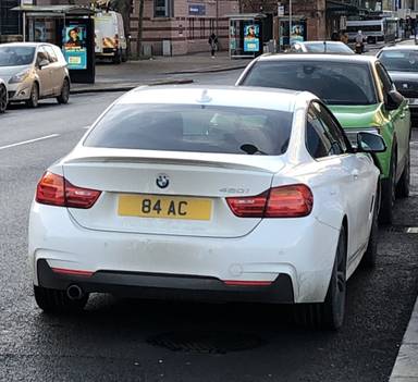 UK Number Plate 84 AC