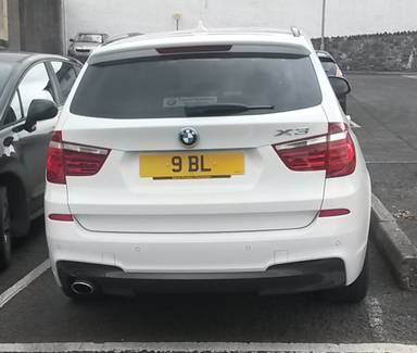 UK Number Plate 9 BL