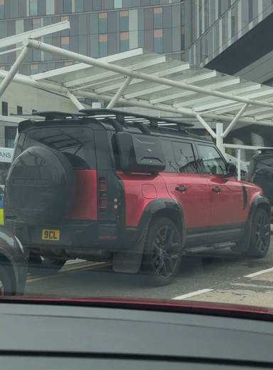 UK Number Plate 9 CL on a 2022 Black Land Rover Defender X-Dynamic S D Mhev A