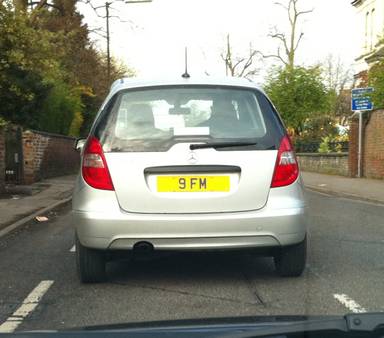 UK Number Plate 9 FM
