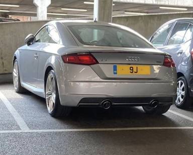 UK Number Plate 9 J