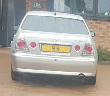 UK Number Plate 9 R