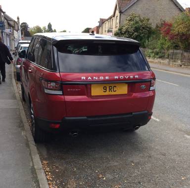 UK Number Plate 9 RC