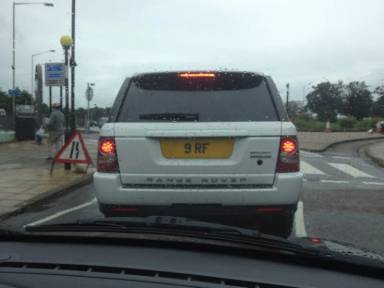 UK Number Plate 9 RF