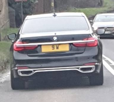 UK Number Plate 9 W