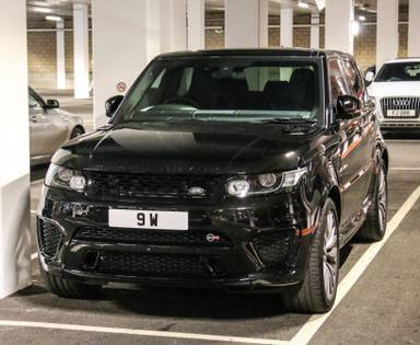 UK Number Plate 9 W